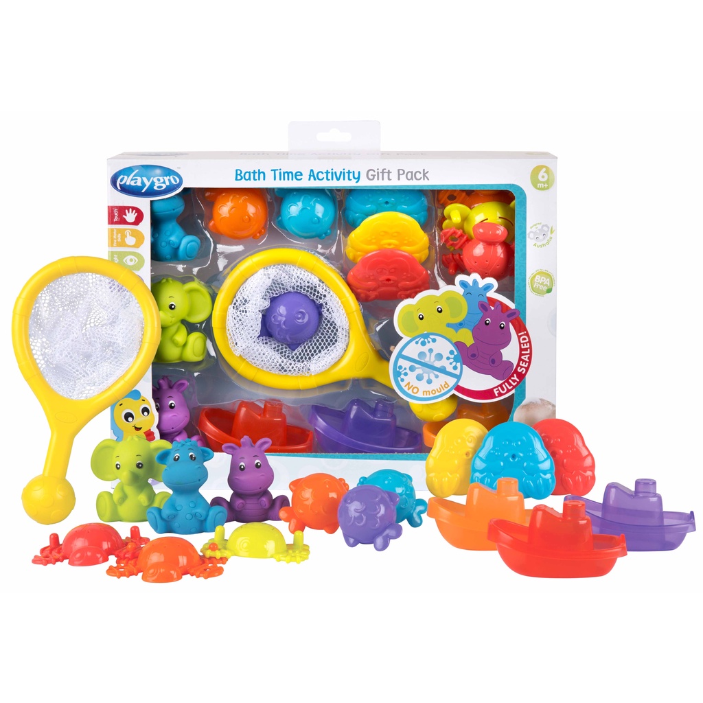 Bộ quà tặng đồ chơi tắm Playgro, cho bé từ 6 tháng