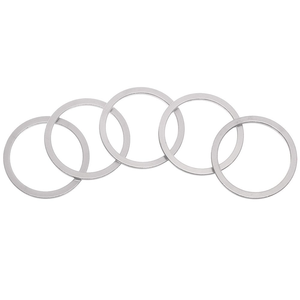 Set 5 Vòng Đệm Trục Giữa Xe Đạp 1~2.5mm Bằng Hợp Kim Nhôm Nhiều Màu Chất Lượng Cao