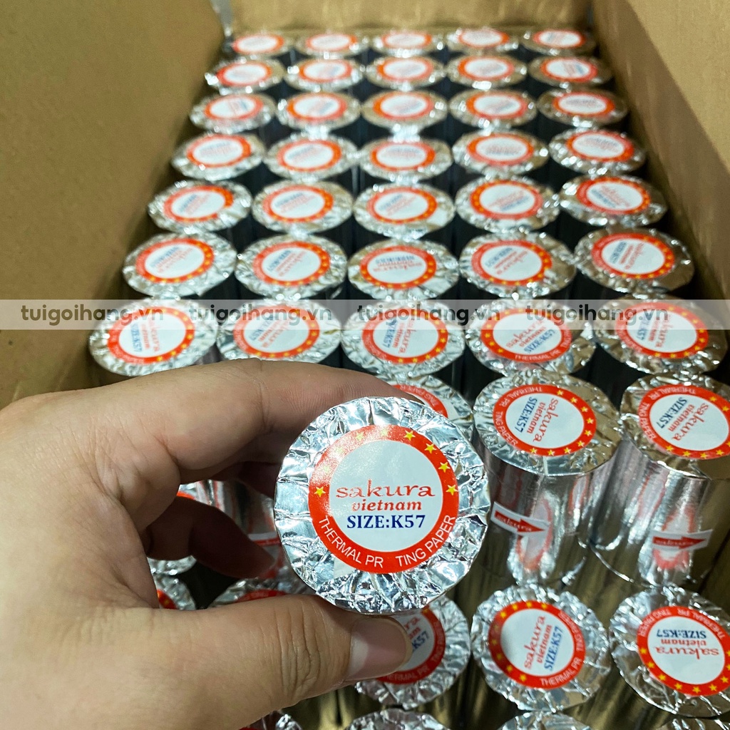 [10 Cuộn] Giấy In Bill K80, K57 Cuộn 45mm In Hóa Đơn Dùng Cho Shop Online, Cafe, Cửa Hàng, Taxi, POS Cầm Tay