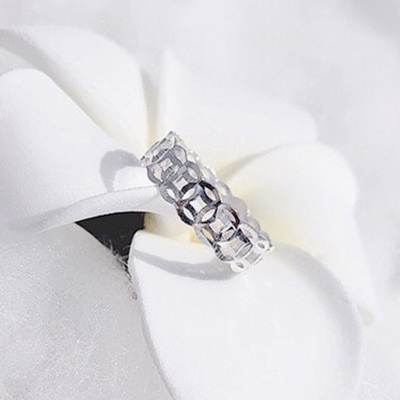 Nhẫn kim tiền bạc thật chuẩn 925 DaLiA Jewelry nhẫn bạc nữ trơn cá tính cho nàng xinh