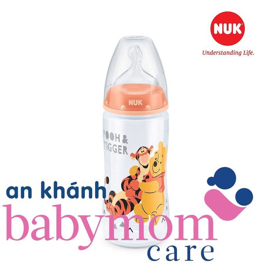 BÌNH SỮA NUK PP DISNEY 300ML NÚM TI SILICONE S1 - M - NU11731