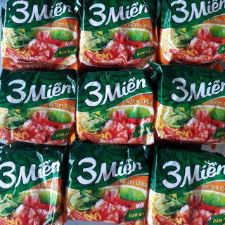 Thùng Mì 3 Miền Tôm Chua Cay 30 gói x 65gr