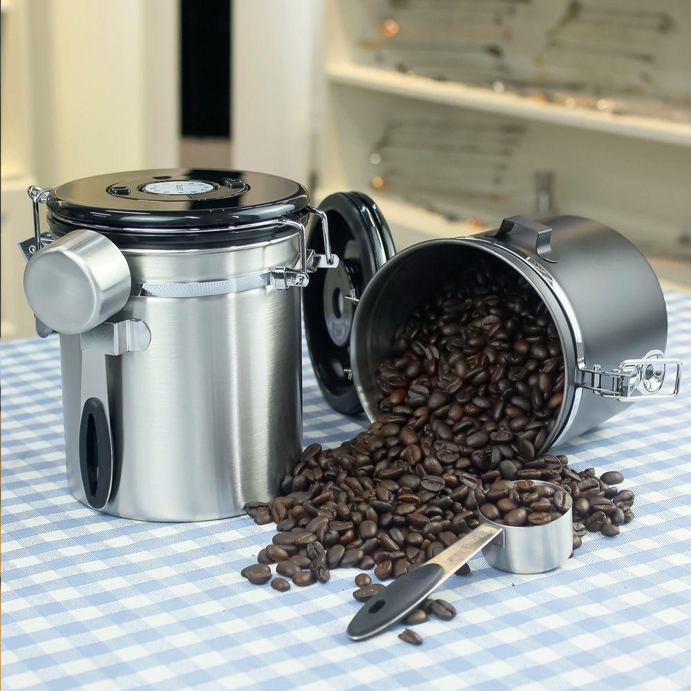 Hộp Đựng Cà Phê Bột Trà Cà Phê 18 / 26OZ Kín Khí Kèm Muỗng Đo Lường