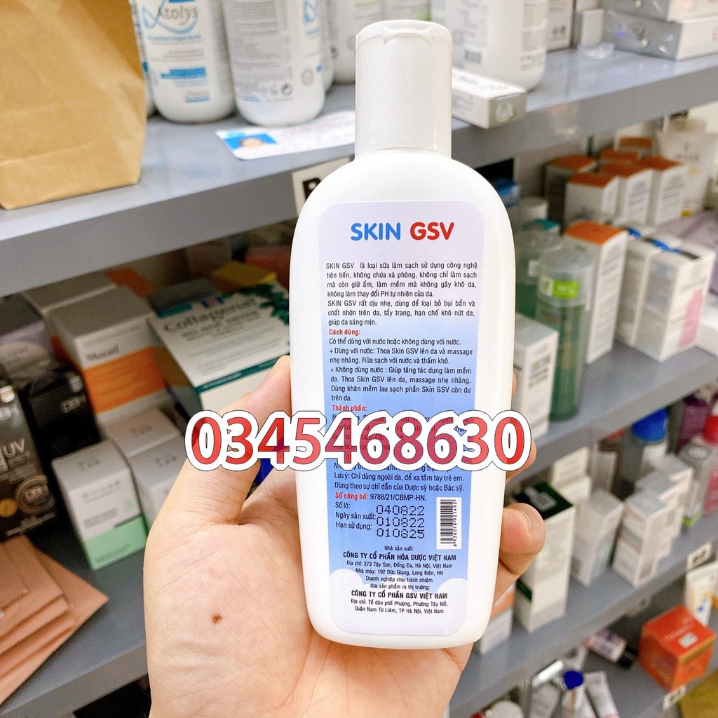 Sữa rửa mặt dành cho da dầu mụn, nhạy cảm Skin GSV - 200ml