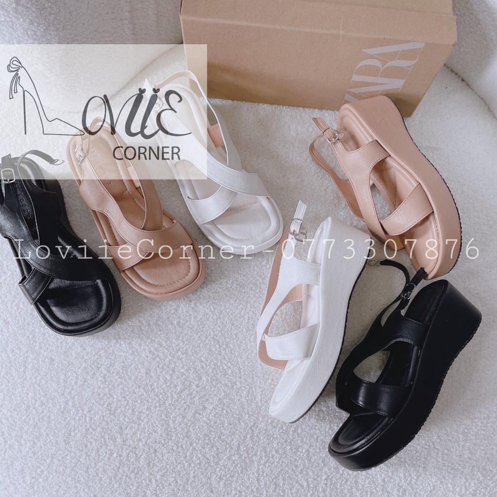SANDAL XUỒNG LOVIIECORNER - GIÀY THỜI TRANG PHONG CÁCH NỮ TÍNH QUAI NGANG CHÉO ĐẾ BẰNG S220711