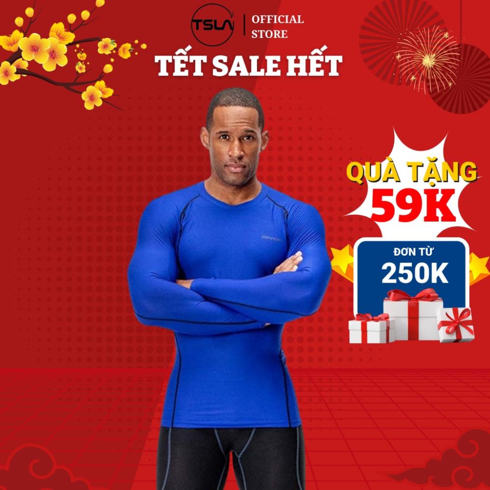 Áo thể thao giữ nhiệt nam DEVOPS dài tay ôm body chất thun mát co giãn đá bóng rổ gym work out bơi chạy bộ !