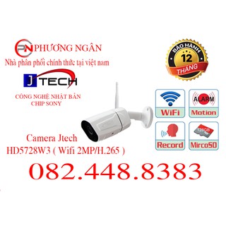 CAMERA WIFI J-Tech HD5728W3 (Wifi, 2.0MP/H.265+)  CHỐNG NƯỚC LẮP NGOÀI TRỜI TRONG NHÀ ĐỀU ĐƯỢC