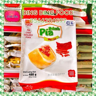 Date 7/2023 - bánh pía mini thịt lạp 480g tân huê viên, pía mặn, sóc trăng, ăn vặt siêu ngon, ding ding food