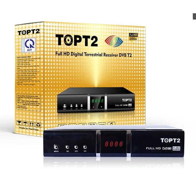 (Sales)Đầu thu DVB T2 TOP T2 Truyền hình số mặt đất chính hãng.