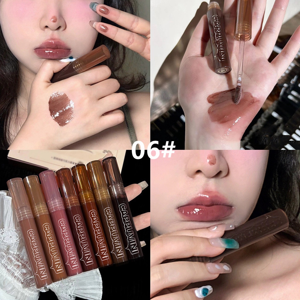 Son tint CAPPUVINI Dưỡng Ẩm Chống Nước Lâu Phai Thiết Kế Vỏ Son Hình Sô Cô La Độc Đáo 2022