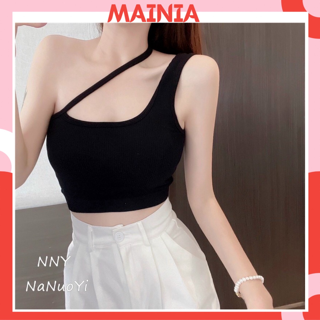 Áo Bra Cotton Phối Dây Chéo Thời Trang Áo Croptop Mặc Tập Thể Thao Gym Yoga Mainia Shop