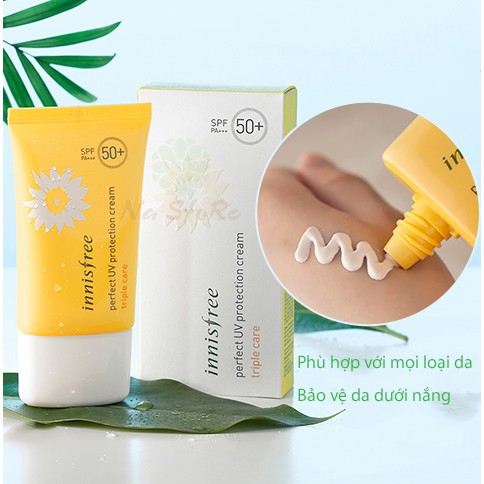 Kem chống nắng Innisfree Perfect UV Protection Cream Triple Care SPF50 (50ml) - Mẫu Mới