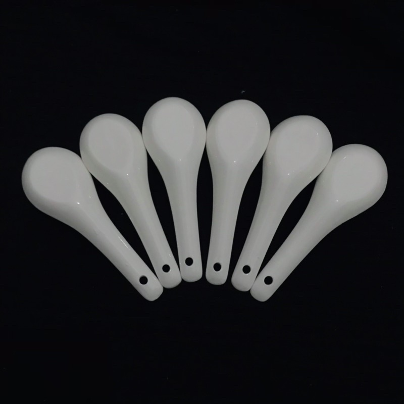 Thìa gốm tráng men dài 12cm