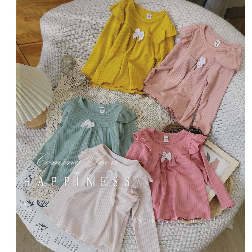 Bộ Dài Tay Cánh Tiên Chất Tăm Đũa Cực Xinh Cho Bé Gái_umeekids