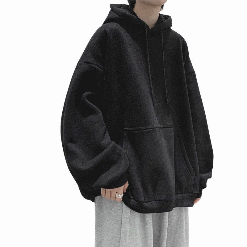 Áo hoodie đôi, hoddie cặp trơn basic fammilyshop cho mùa thu đông dáng unisex form rộng nỉ bông