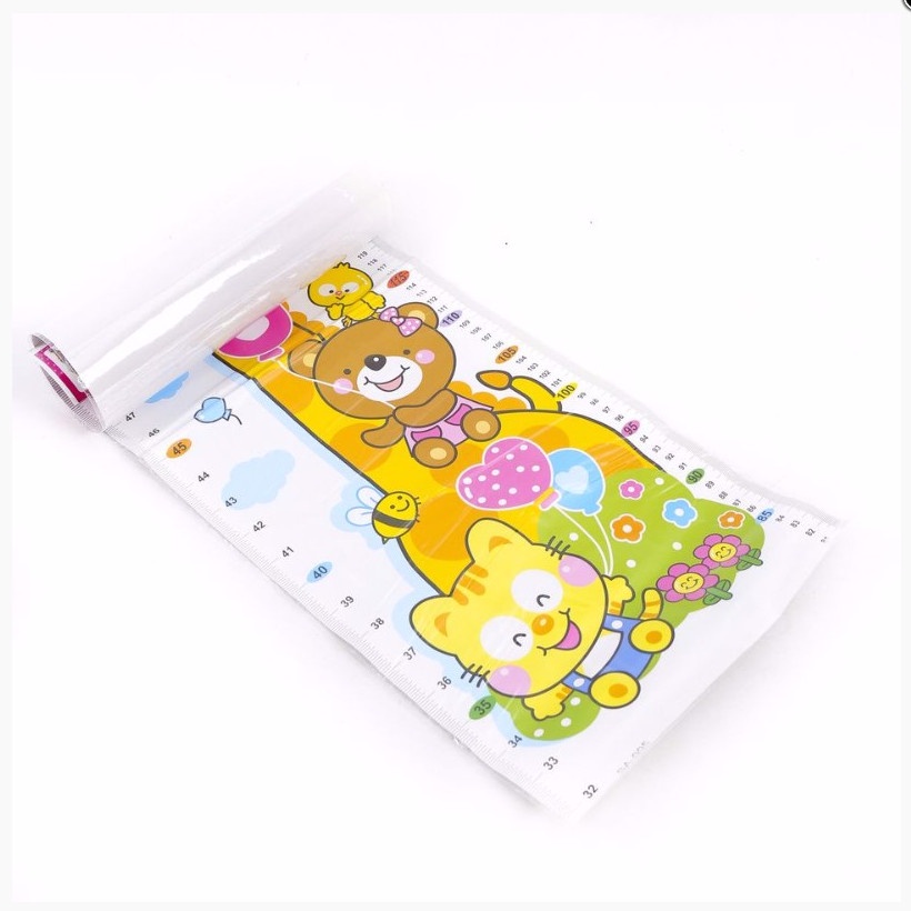 Giấy đo chiều cao dán tường họa tiết dễ thương (không có keo sẵn)