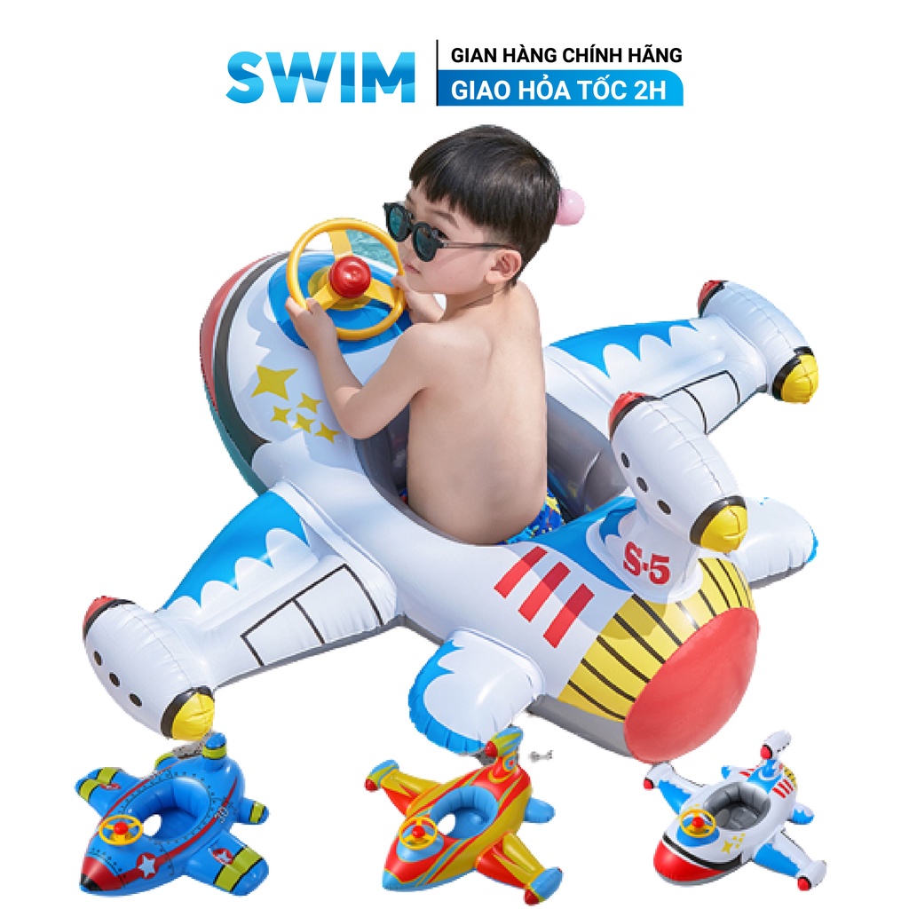 Phao Bơi Trẻ Em SWIM Máy Bay Có Vô Lăng Và Đế Ngồi
