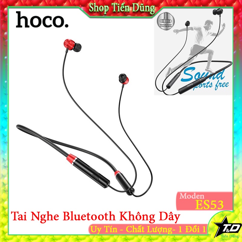 Tai Nghe Bluetooth Hoco ES53 Dáng Thể Thao Âm Thanh và Mic Chất Lượng To Rõ Ràng Thời Gian Chờ 200 Giờ