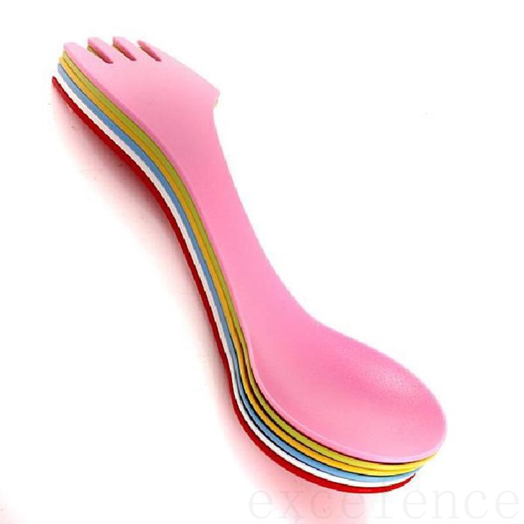 Set 6 Muỗng Nĩa Bằng Thép Không Gỉ Tiện Dụng Khi Đi Dã Ngoại