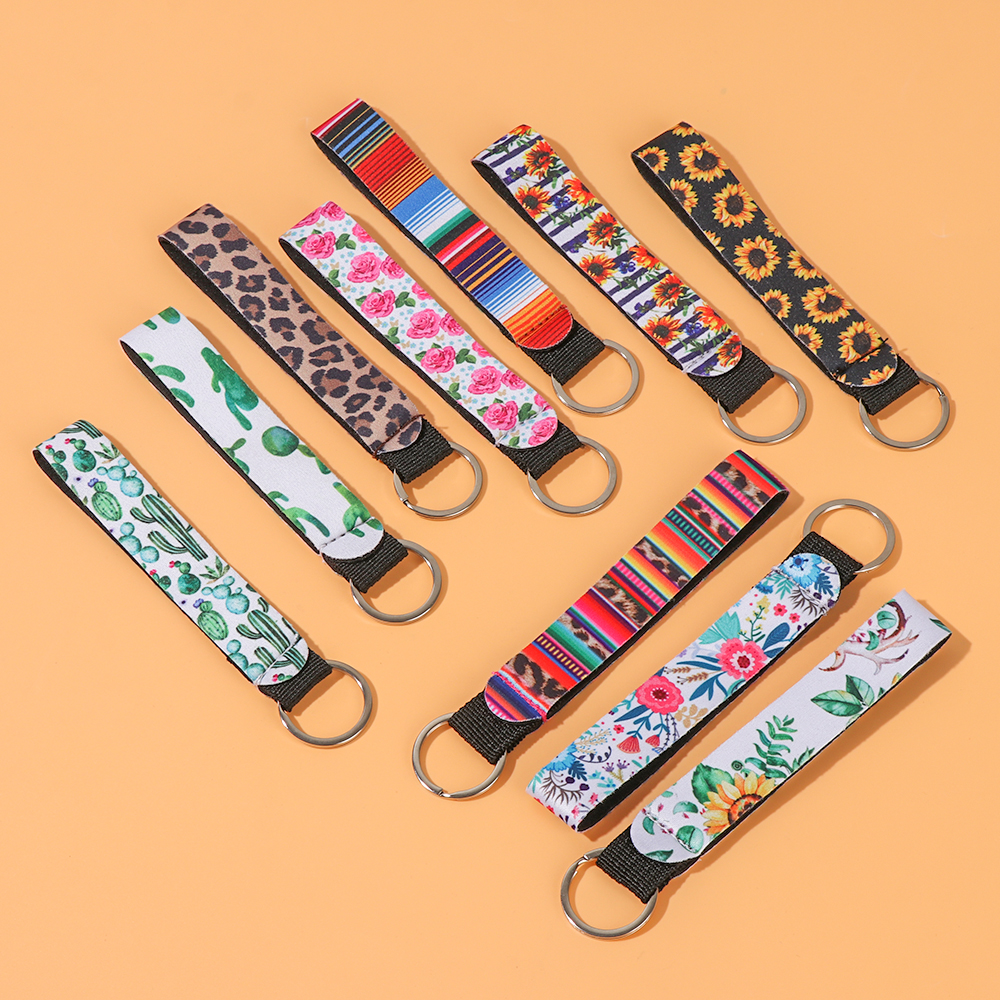 Móc Chìa Khóa Họa Tiết Da Báo/Da Beo 10 Kiểu Kích Thước 13*1.8cm DIY