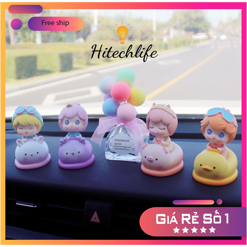 Phụ Kiện Hitechlife Trang Trí Taplo Xe Hơi Búp Bê Bumper Car Cực Dễ Thương - Phụ Kiện Đẹp Trang Trí Ô Tô, Bàn Làm Việc