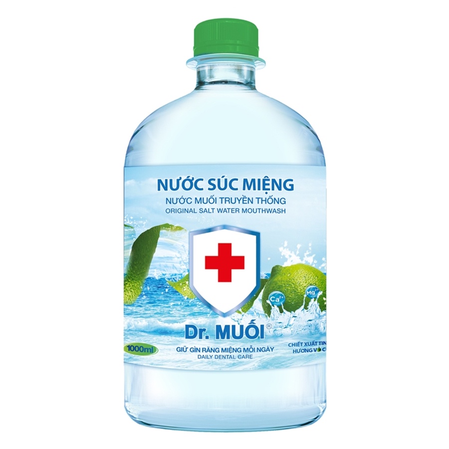 Nước súc miệng DR.Muối Vỏ chanh/ Truyền thống 1000ml