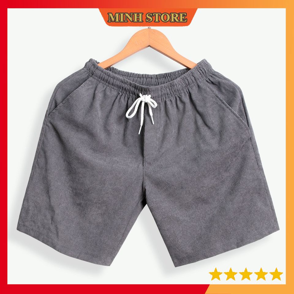 Quần đùi nam phong cách Hàn Quốc chất nhung co dãn, quần short nam thể thao thoáng mát QD06 - MS66
