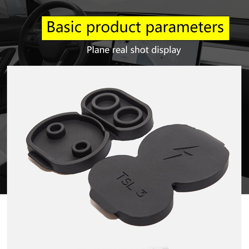 Nắp Đậy Cổng Sạc Xe Hơi Bằng Silicone Chống Nước Cho Model 3
