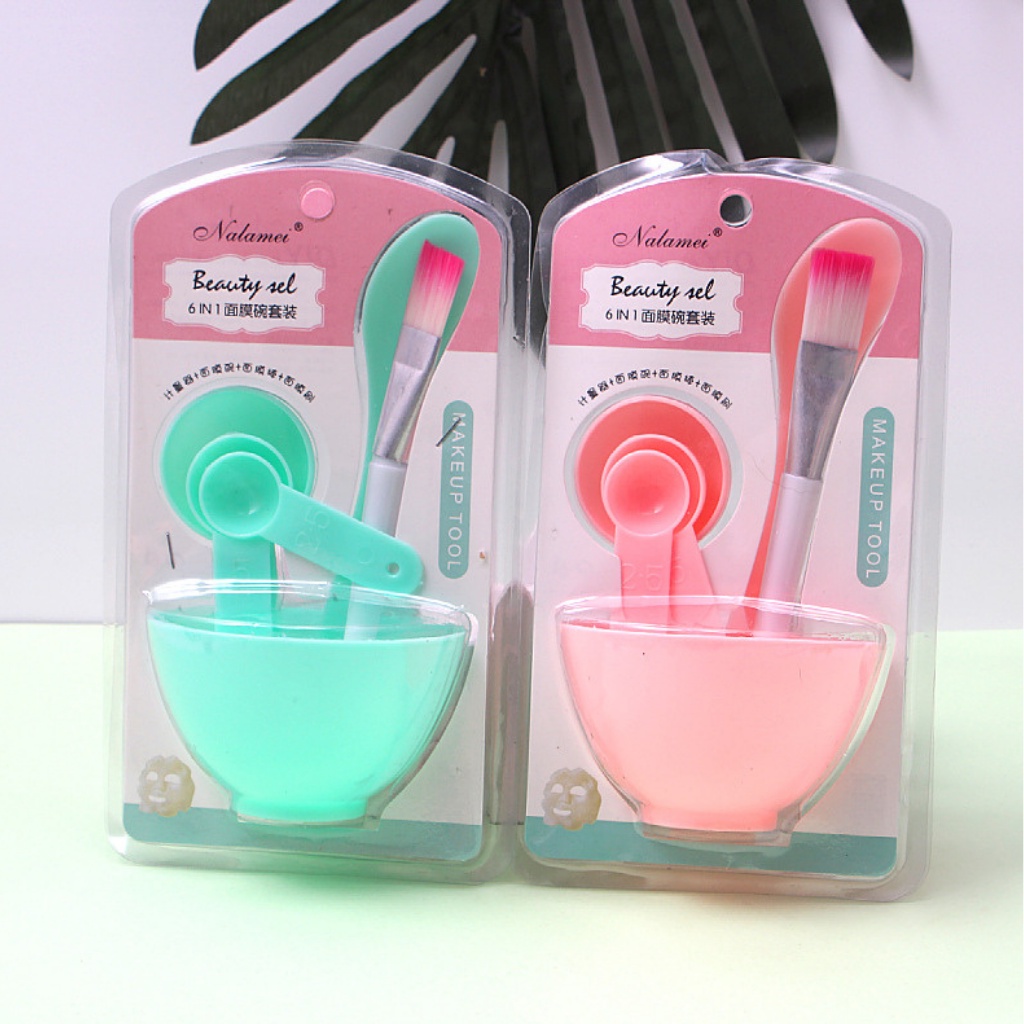 Bộ bát trộn kem mặt nạ/ dưỡng da cao cấp 5 món/ phụ kiện làm đẹp