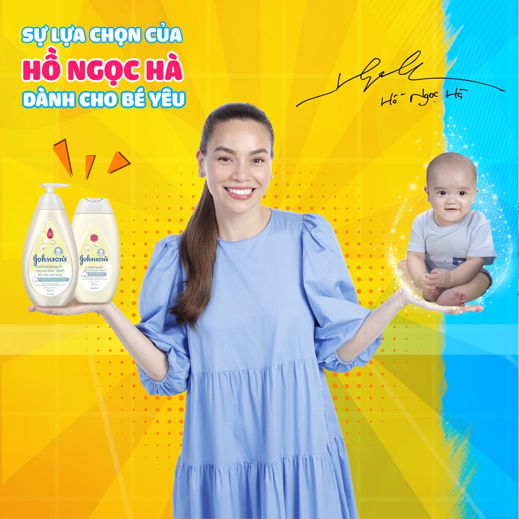 Sữa tắm gội toàn thân mềm mịn Johnson' baby bath Cotton touch - Dung tích 500ml