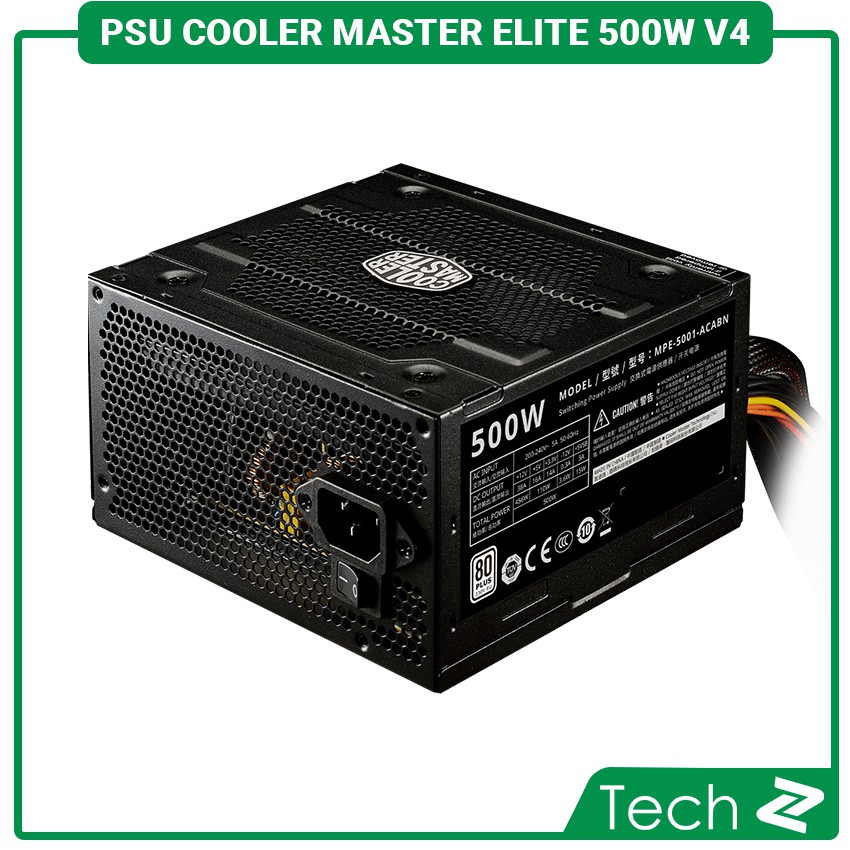 Nguồn máy tính Cooler Master Elite 500w V4 (80 Plus /Màu Đen)