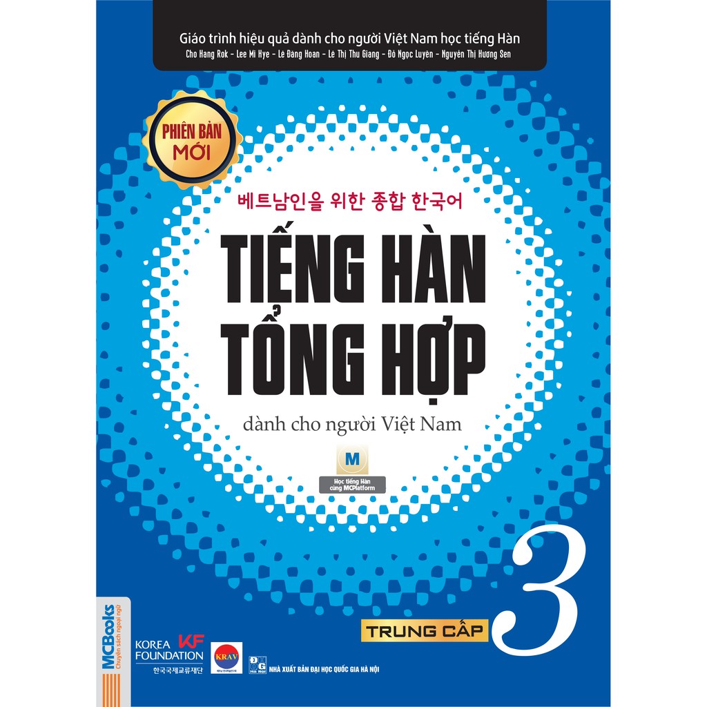 Sách - Combo Tiếng Hàn Tổng Hợp Dành cho Người Việt Nam Trung Cấp 3 - 4 (SGK) bản đen trắng