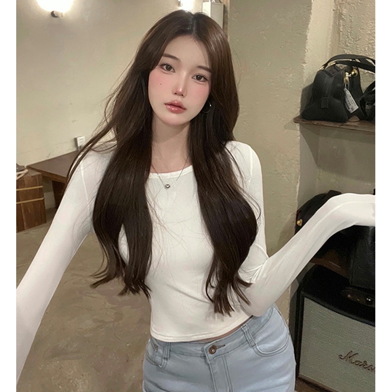 Áo Thun Lửng Tay Dài Hở Lưng Quyến Rũ Dành Cho Nữ