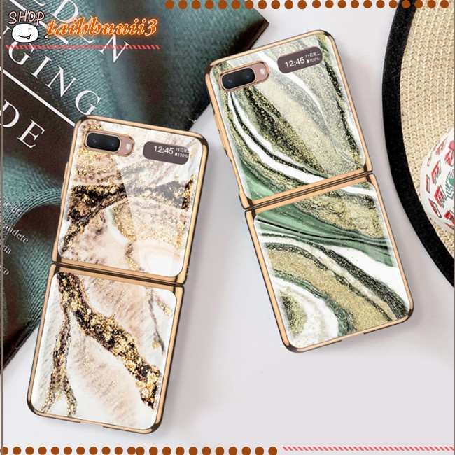 Sản phẩm mới bán chạy nhất Marble Pattern Protective Case Clamshell Anti-drop Folding Mobile Phone Case For Samsung Galaxy Z Flip