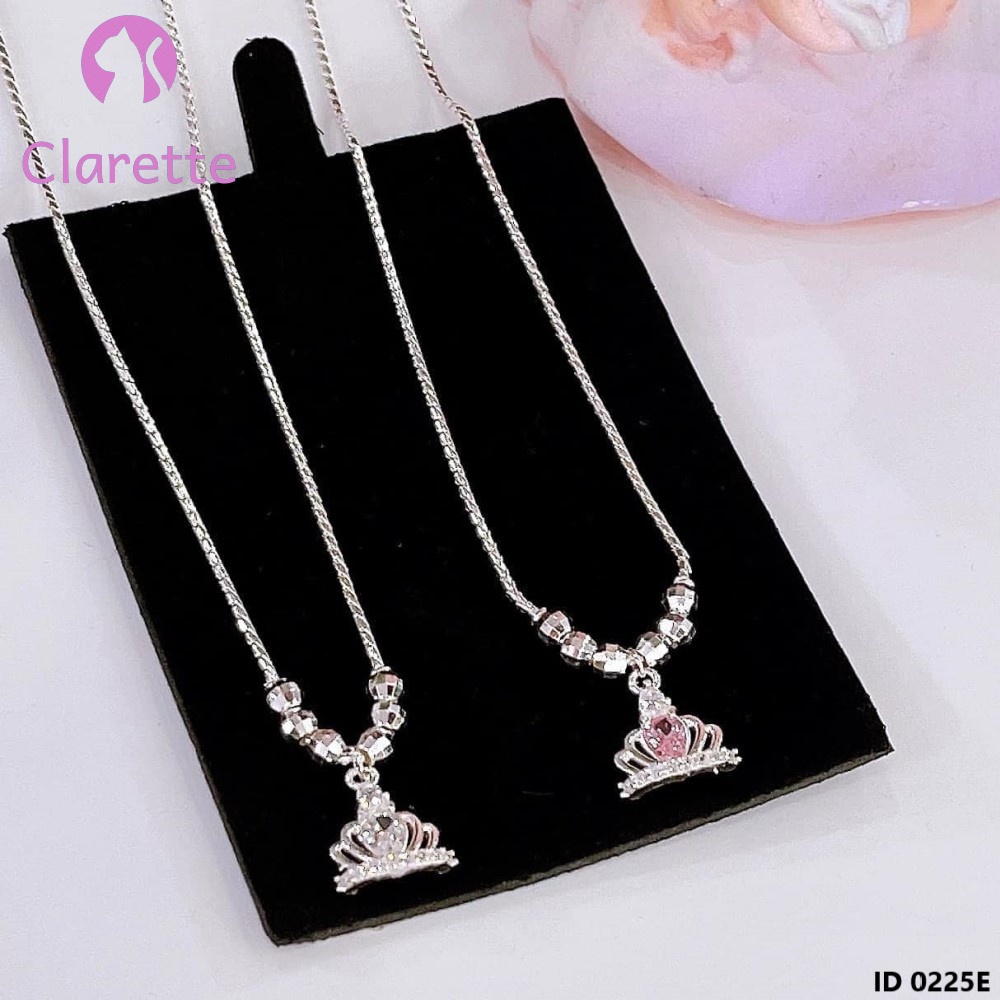 Dây chuyền bạc cho bé mặt hình vương miện Clarette 0225E