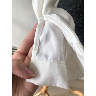 Áo sơ mi nhung cổ nơ A041