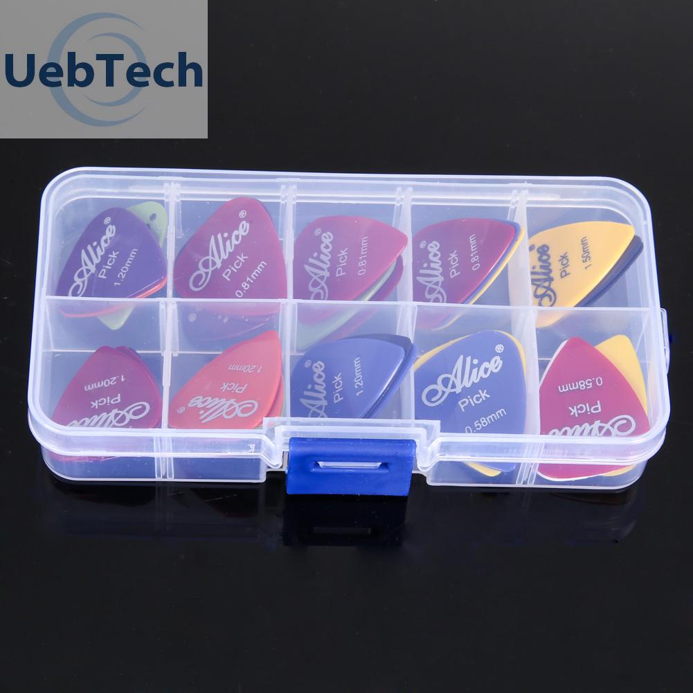 Bộ 40 miếng gảy đàn guitar bằng ABS dành cho đàn dân gian/ guitar acoustic/ điện/ bass ngẫu nhiên Uebtech