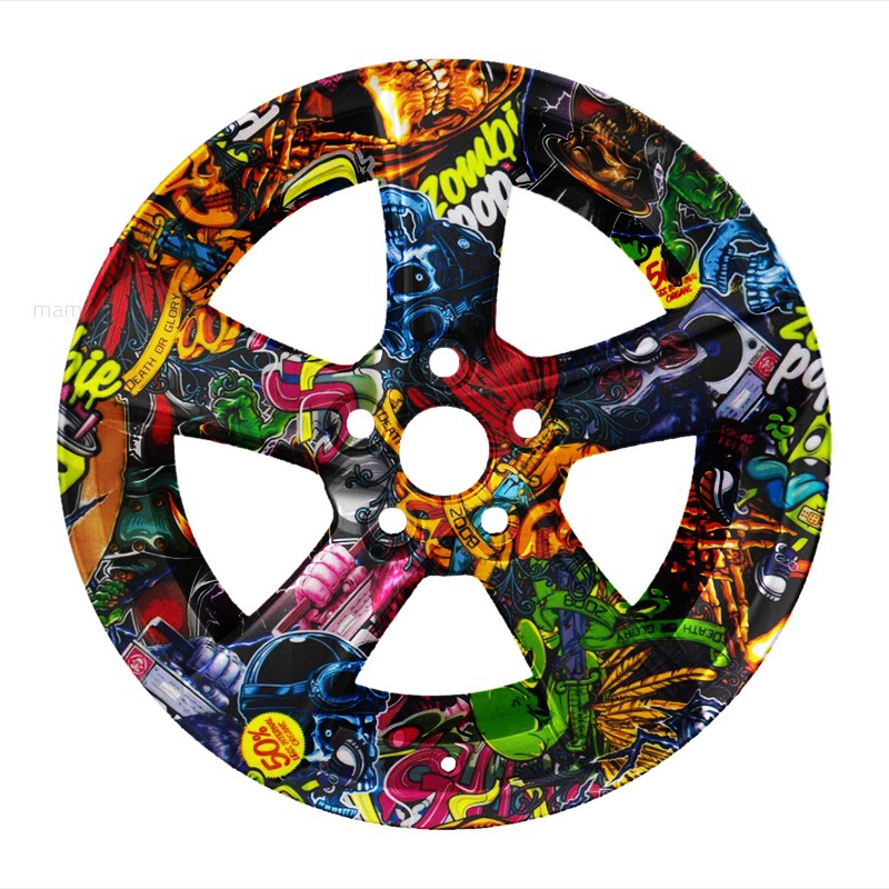 Tấm film dán chuyển nước trang trí vời nhiều hình vẽ màu sắc kích thước 50*100cm tiện lợi