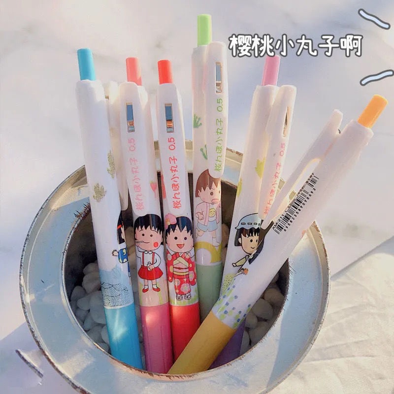 Bút gel Bút Bi Mực Đen Ngòi 0.5mm Kiểu Hàn Quốc Xinh Xắn Cho Học Sinh