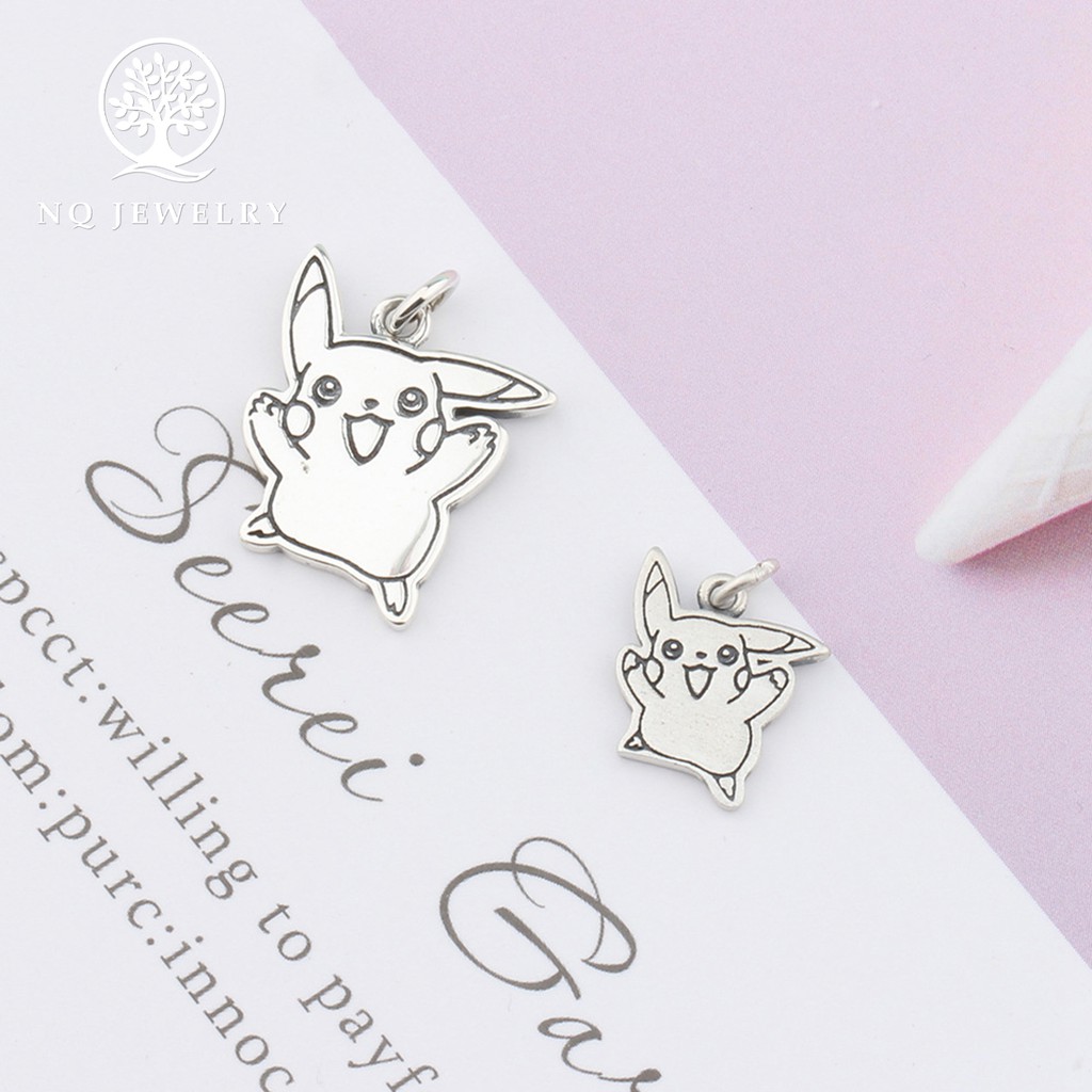 Charm bạc hình Pikachu treo - NQ Jewelry