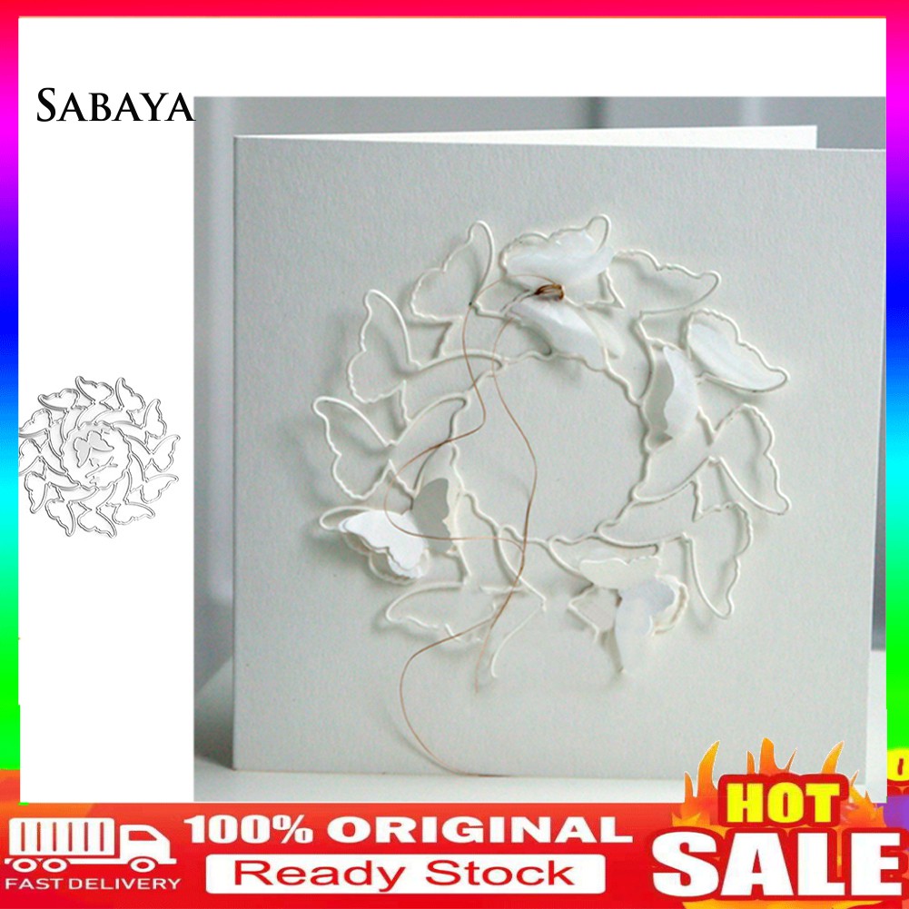 Khuôn Cắt Giấy Làm Từ Kim Loại Hình Bướm Trang Trí Scrapbook