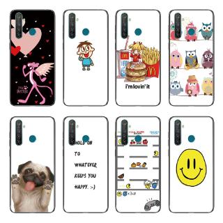Ốp điện thoại bằng TPU mềm chống sốc in hình mặt cười cho OPPO Realme 5i / Realme 5S / Realme 5 Pro / Realme Q