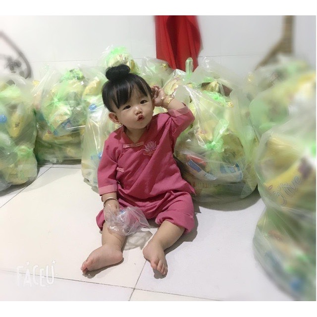 Set tóc giả búi cho bé