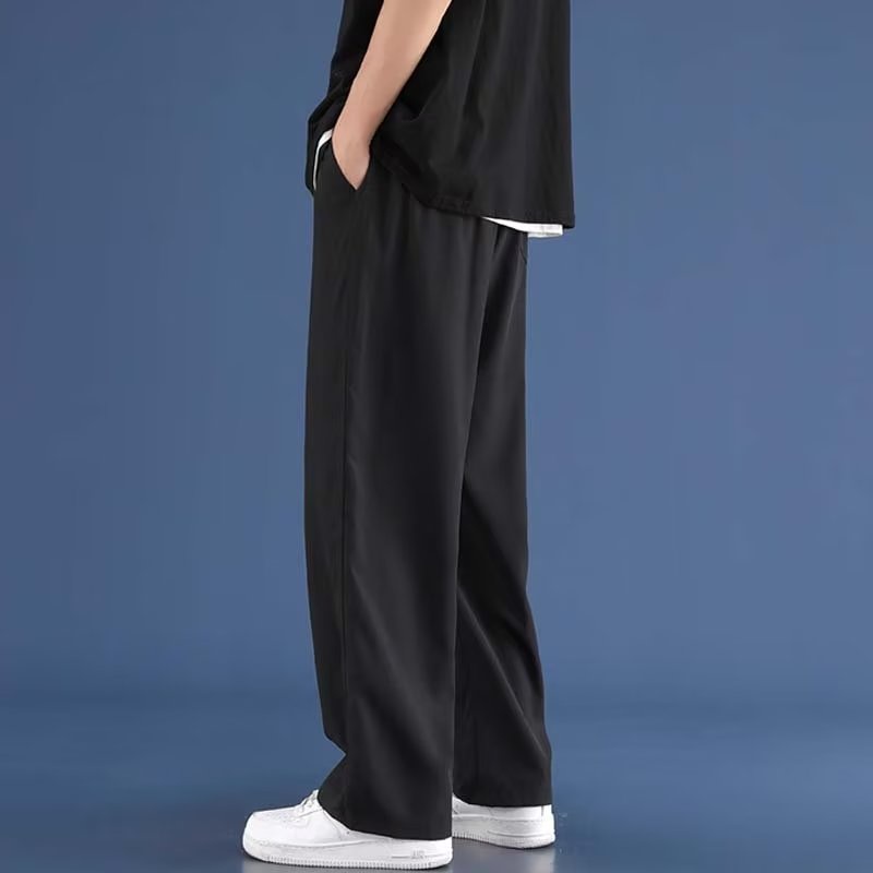 Quần Dài Ống Rộng Màu Sắc Đơn Giản Thời Trang Mùa Hè Cho Nam Size M-5XL