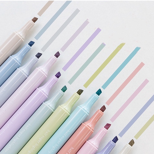 Set 6 Bút Dạ Quang Nhiều Màu Sắc Tiện Dụng