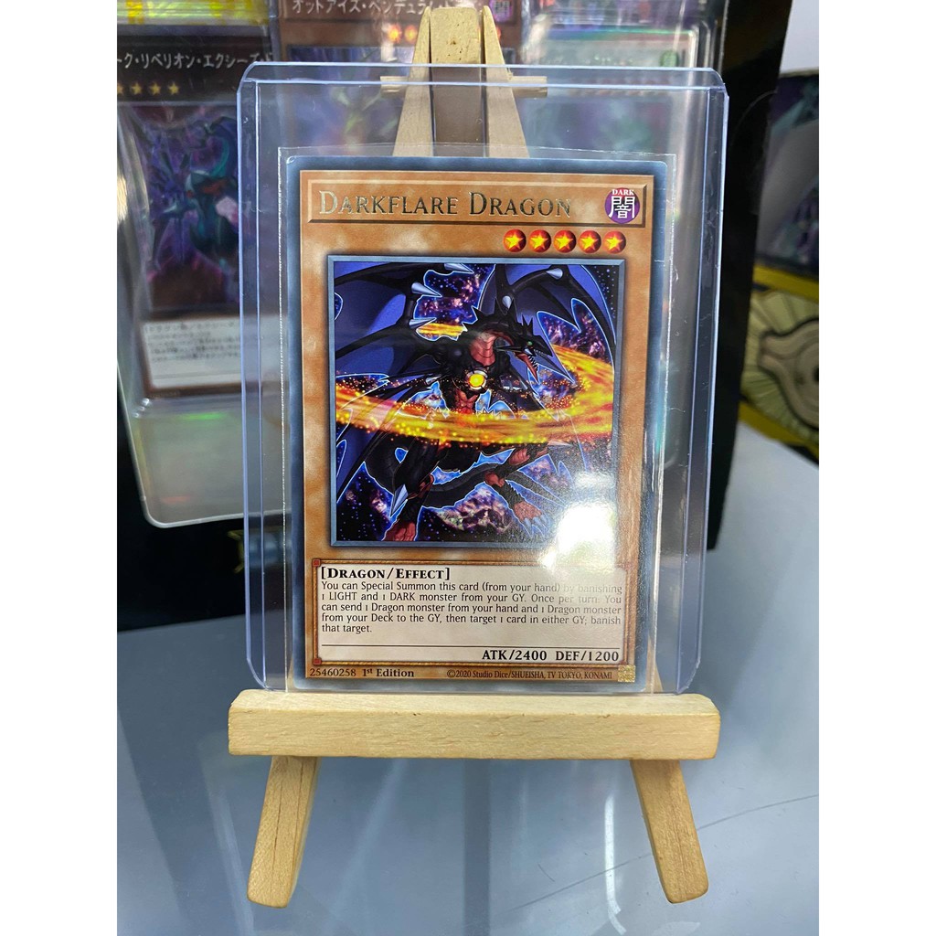 [ Dưa Hấu Yugioh ] Lá bài thẻ bài Darkflare Dragon – Rare - Tặng bọc bài nhựa bảo quản
