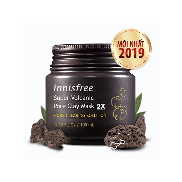 Mặt nạ đất sét Super volcanic pore clay mask 2X Innisfree 100ml