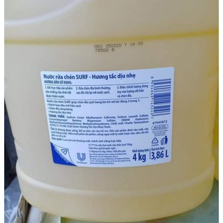 nước rửa chén surf 3.6kg