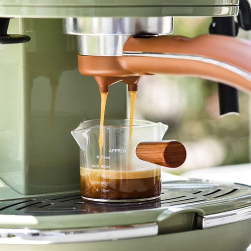 Cốc Đong Bằng Thủy Tinh Có Tay Cầm Bằng Gỗ Đa Năng Tiện Dụng