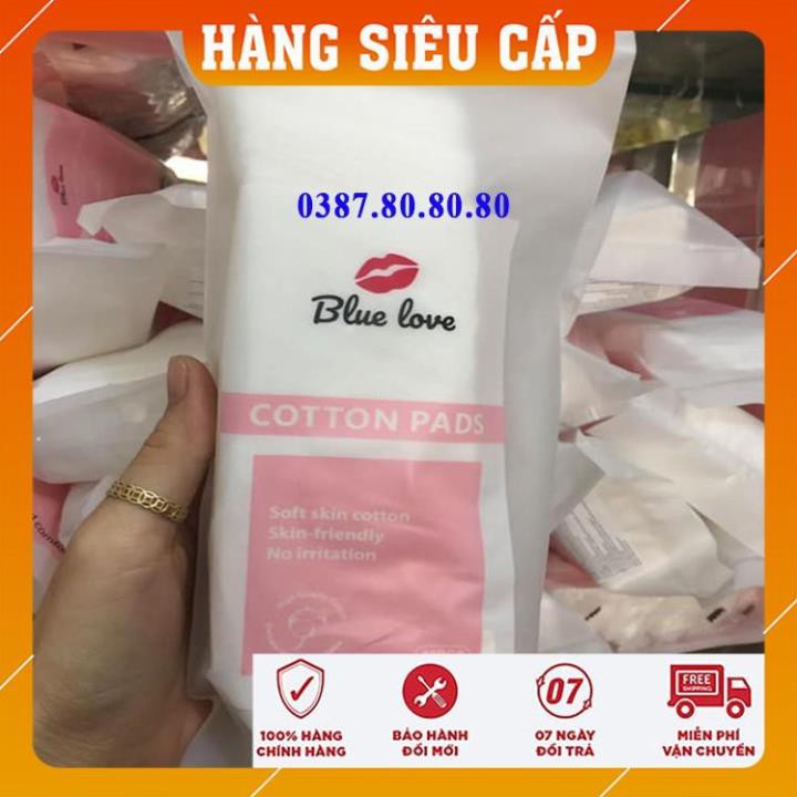 [FreeShip-NHẬP KHẨU 100%] Bông tẩy trang cotton pads 3 lớp cao cấp siêu mềm mịn/ Bông tẩy trang blue love 80 miếng